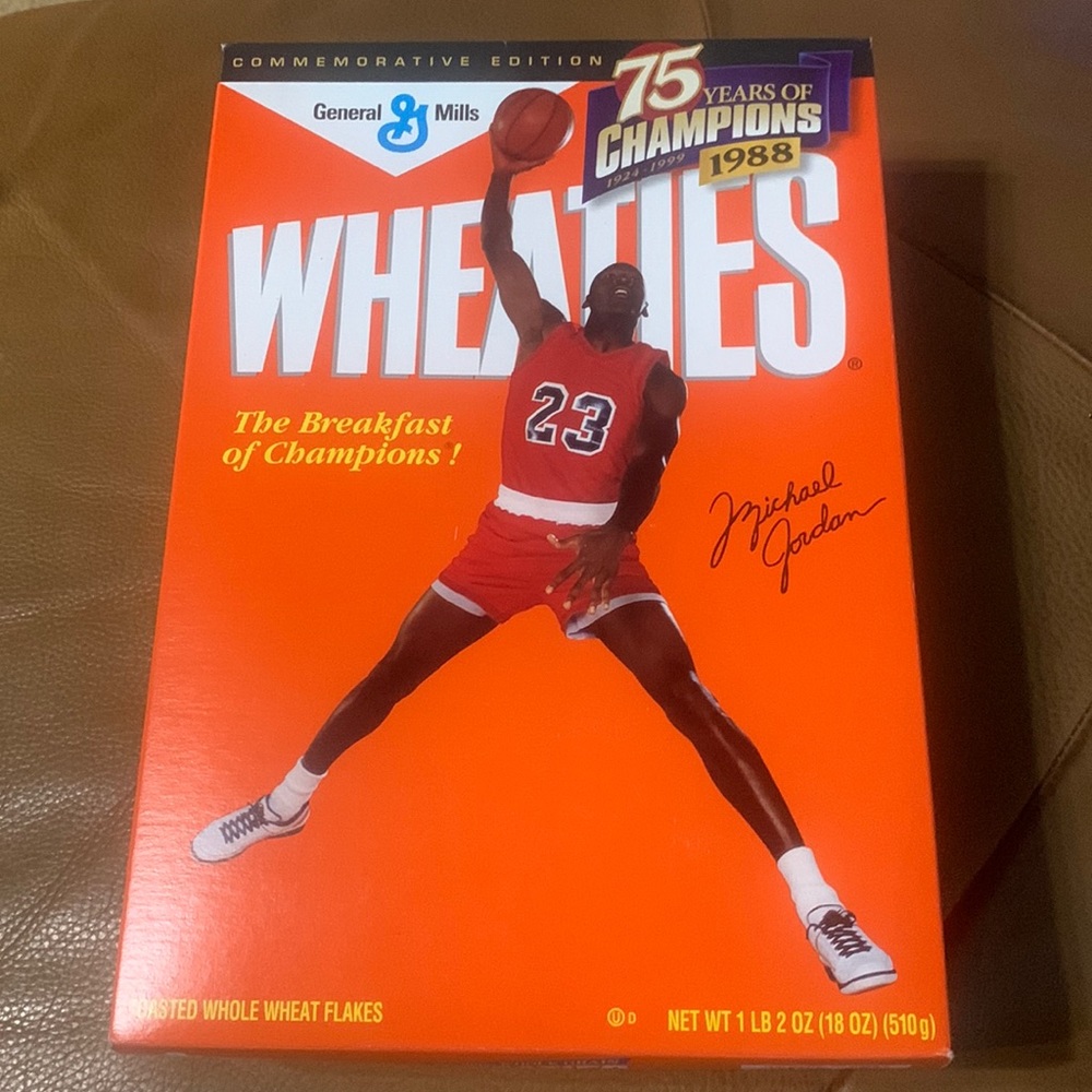Michael Jordan Wheaties Box. 75 Years of Champions Commemorative Edition.